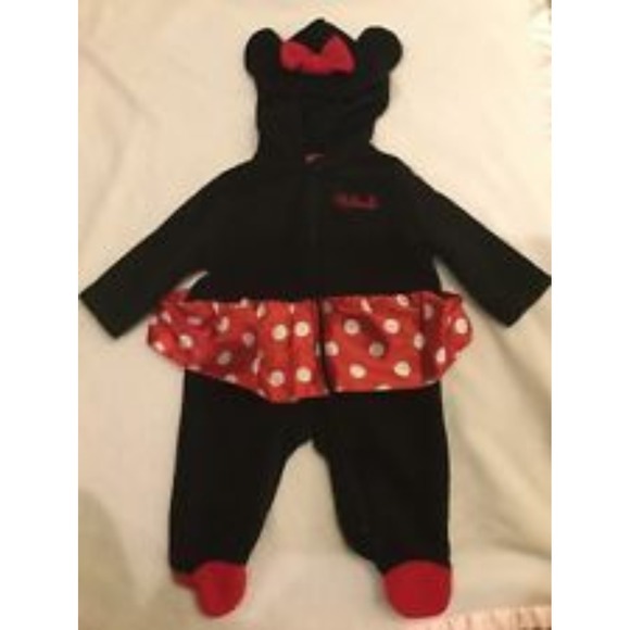 Disney Baby Other - DISNEY BABY GIRLS HOODED 1 PIECE MINNIE MOUSE‎ COSTUME SLEEPER 6 MONTHS NWOT C-3